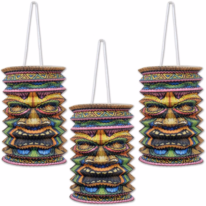 Tiki Paper Lanterns - 9"
