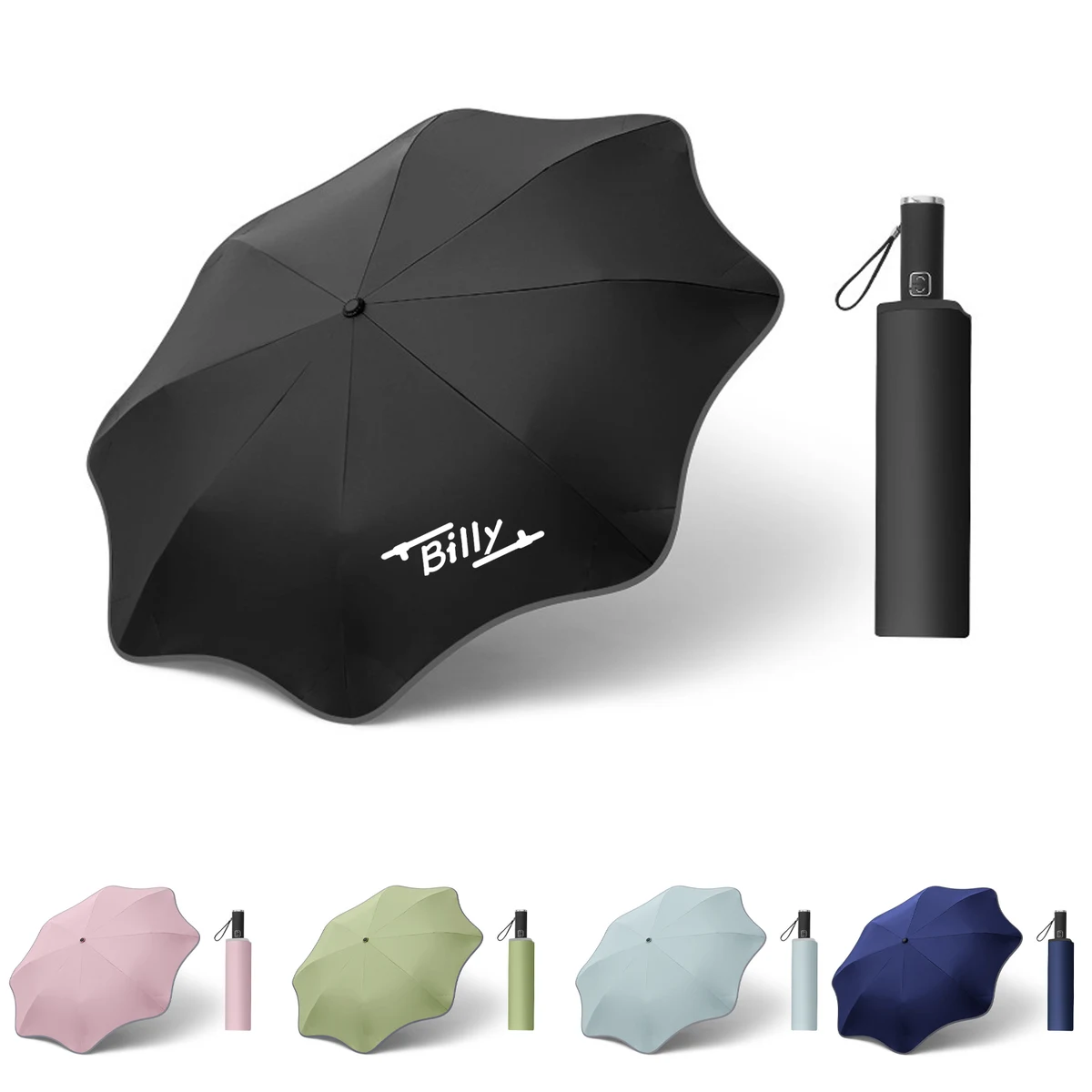 Travel Automatic Round Corner Compact Umbrella 1