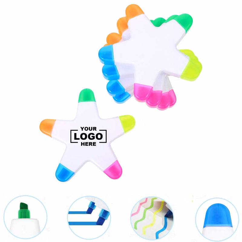 Five-pointed Star Five-color Highlighter