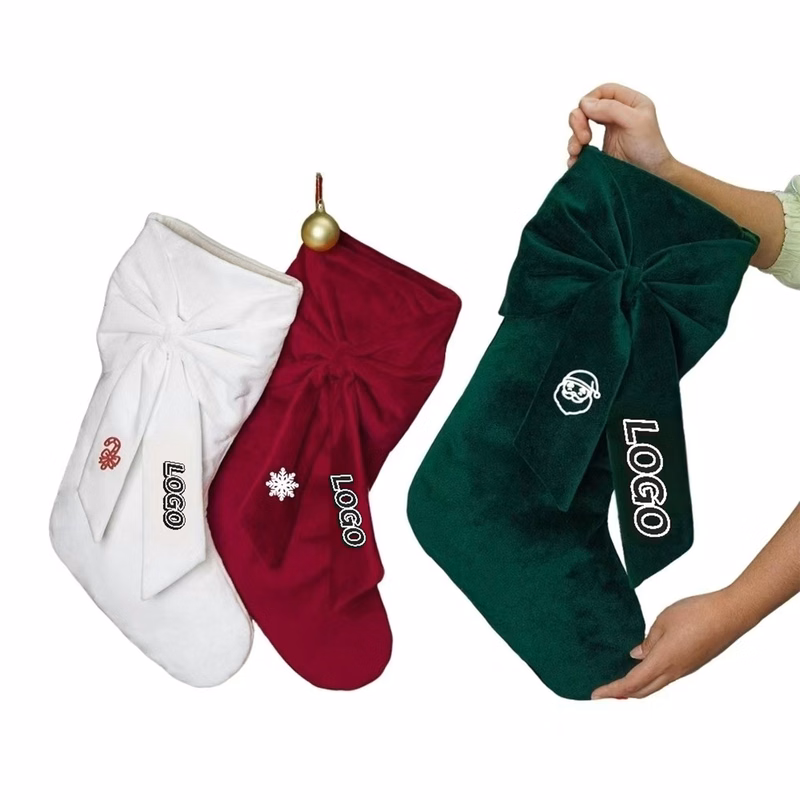 Velvet Bow Christmas Stocking