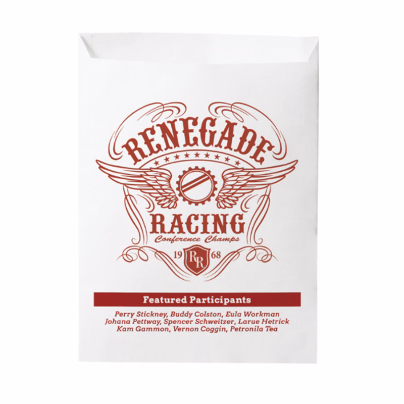 One Color 1-Sided Merchant Paper Bags (7.5" x 10")