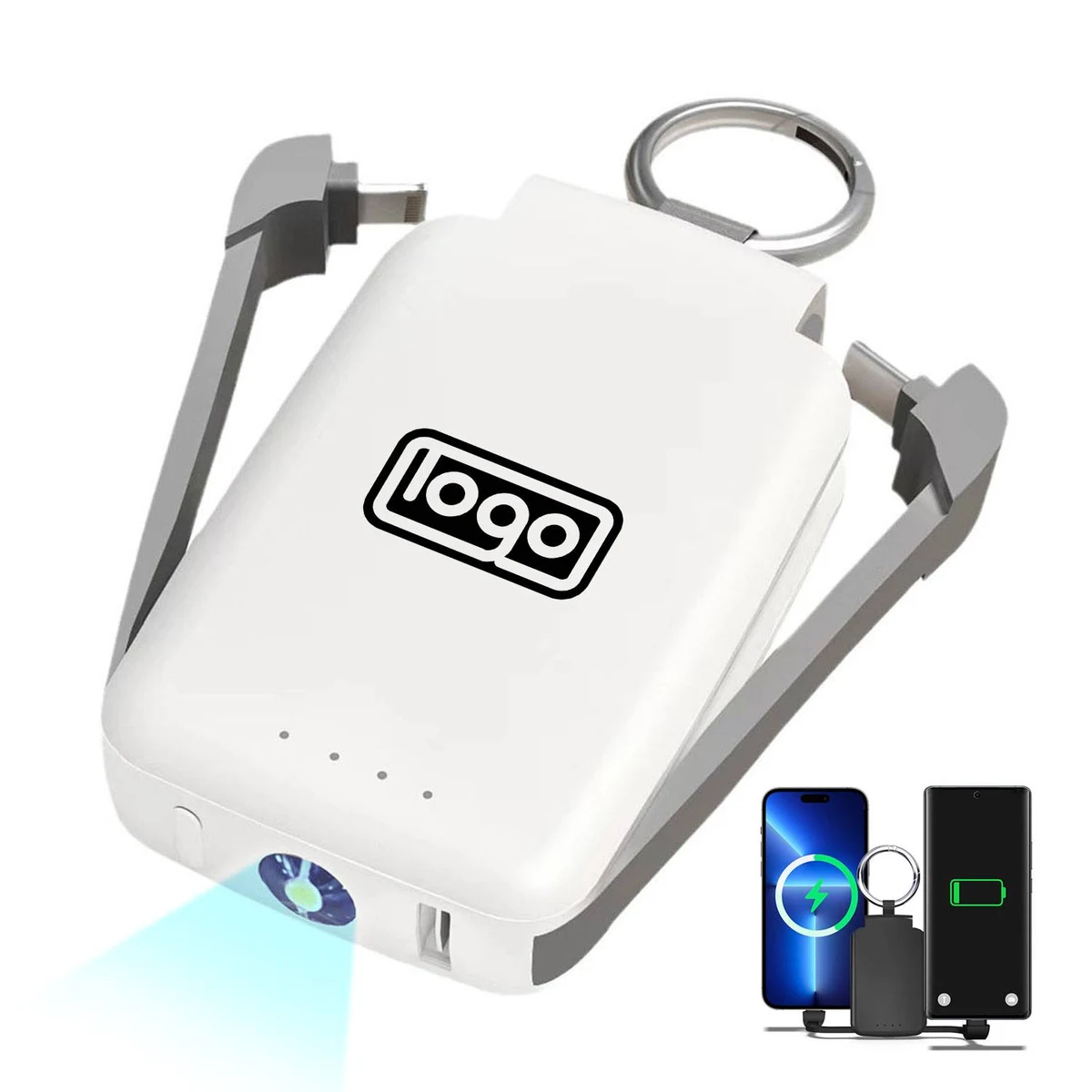 Multi-Function Keychain Power Bank with LED Light & GPS 1