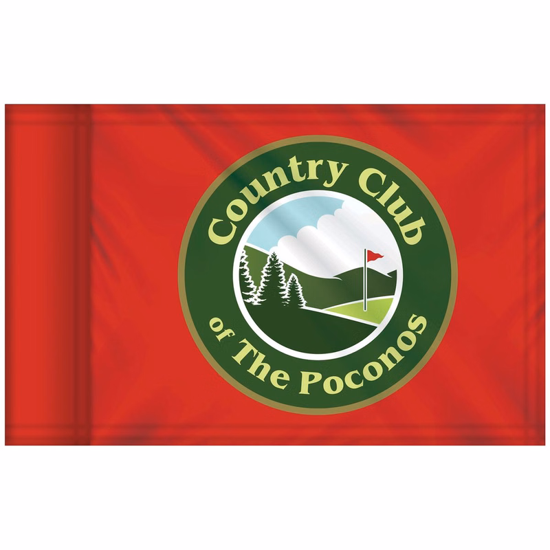 6" x 8" Single Reverse Golf Flag with Tube