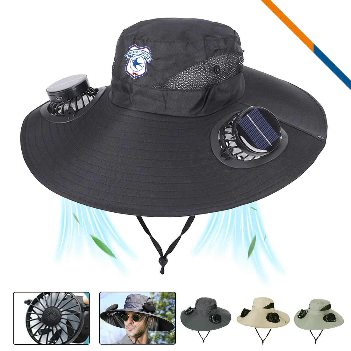 Armor Solar Double Fan Bucket Hat With String 1
