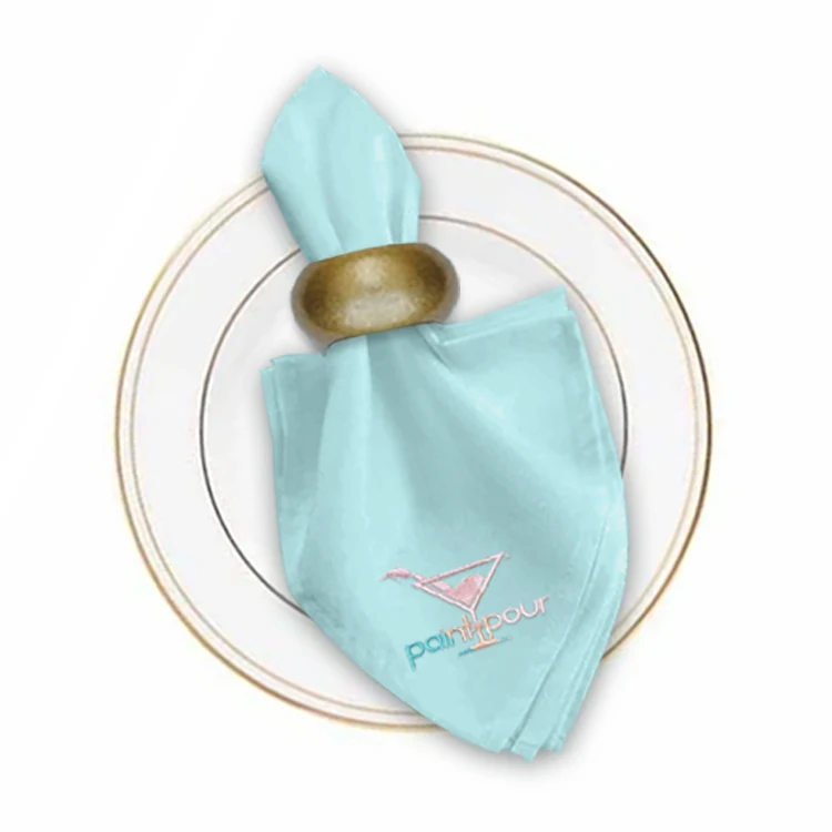 17 in. x 17 in. PolyPoplin™ Napkin (Embroidery Logo/Text) 1