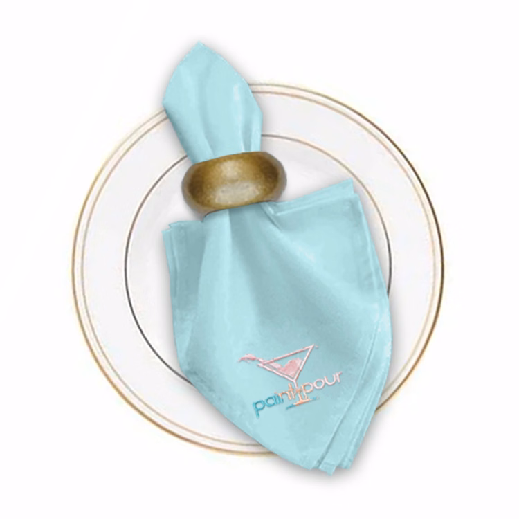 17 in. x 17 in. PolyPoplin™ Napkin (Embroidery Logo/Text)