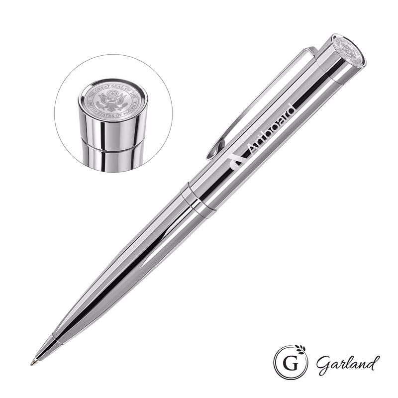 Garland® Executive Signature Custom Emblem Twist Pen-Chrome