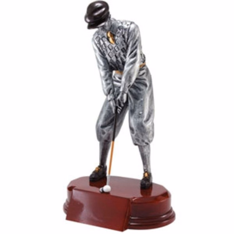 10-1/4" Vintage Golf-Male Resin Figure