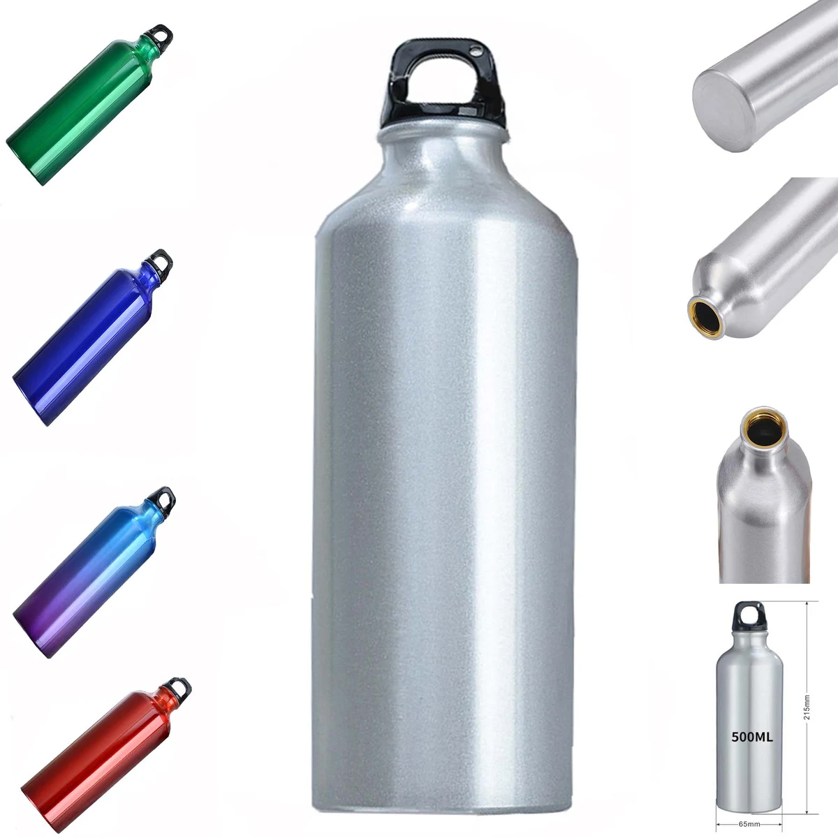500ml Aluminum Outside Sports Cup, custom water bottle with logo imprint 1