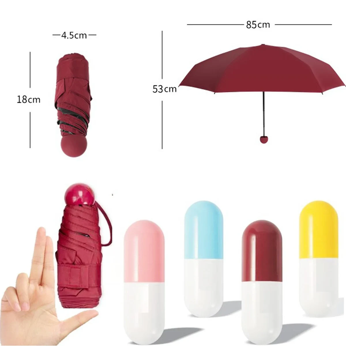 Mini Capsule Pocket Compact Umbrella 1