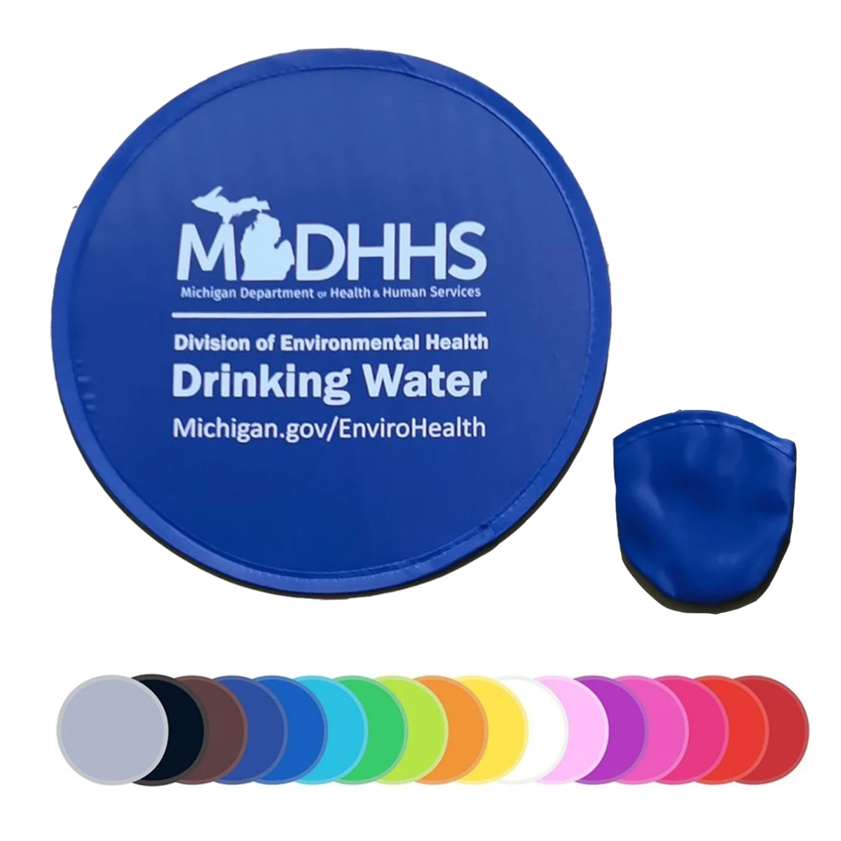10" Fold Up Flying Disc w/ Pouch 1