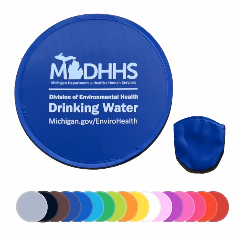 10" Fold Up Flying Disc w/ Pouch