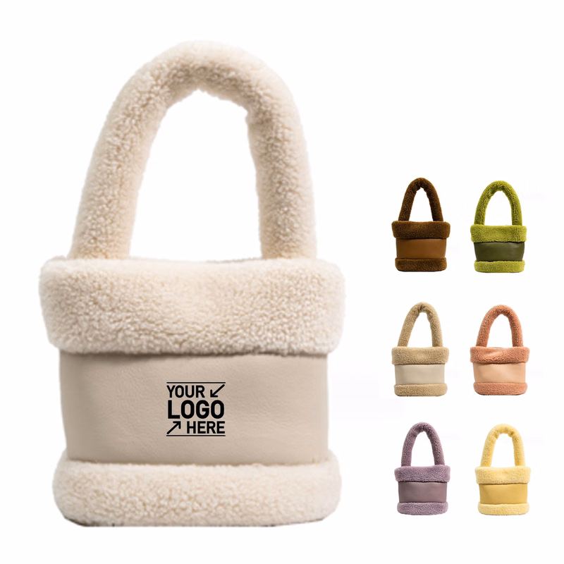 Women Plush Bucket Bag