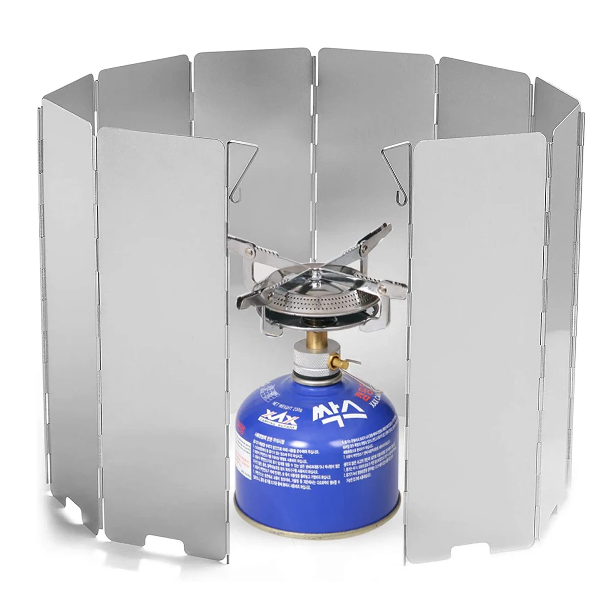 Outdoor 10 Plates Foldable Camping Stove Windshield 1