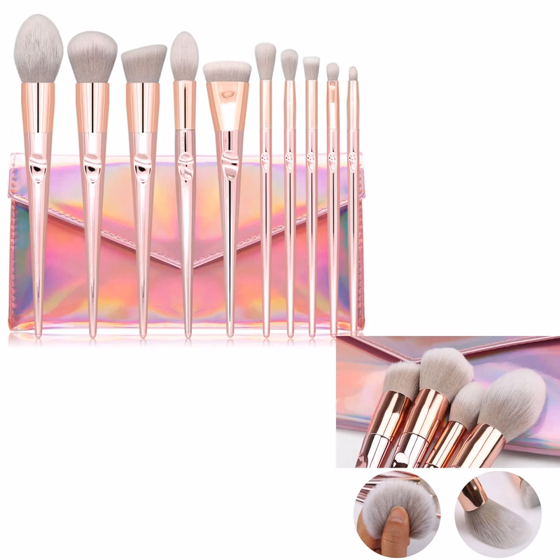 10pcs Makeup Brush Kit Cosmetic Set
