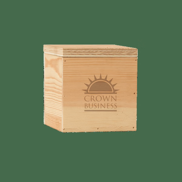 4" x 4" Small Square Wooden Box