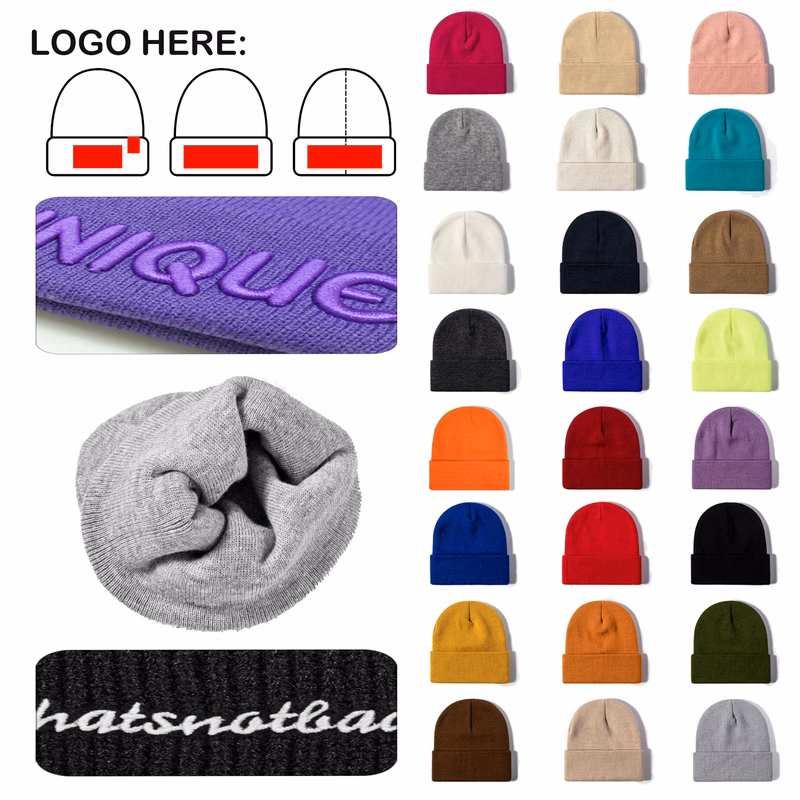 MOQ100 Winter Style Warm Knitted Hat