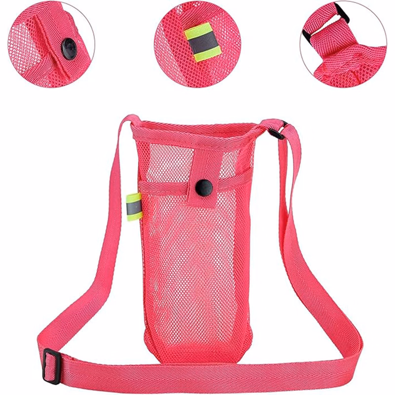 Outdoor Portable Mesh Water Cup Crossbody Bag