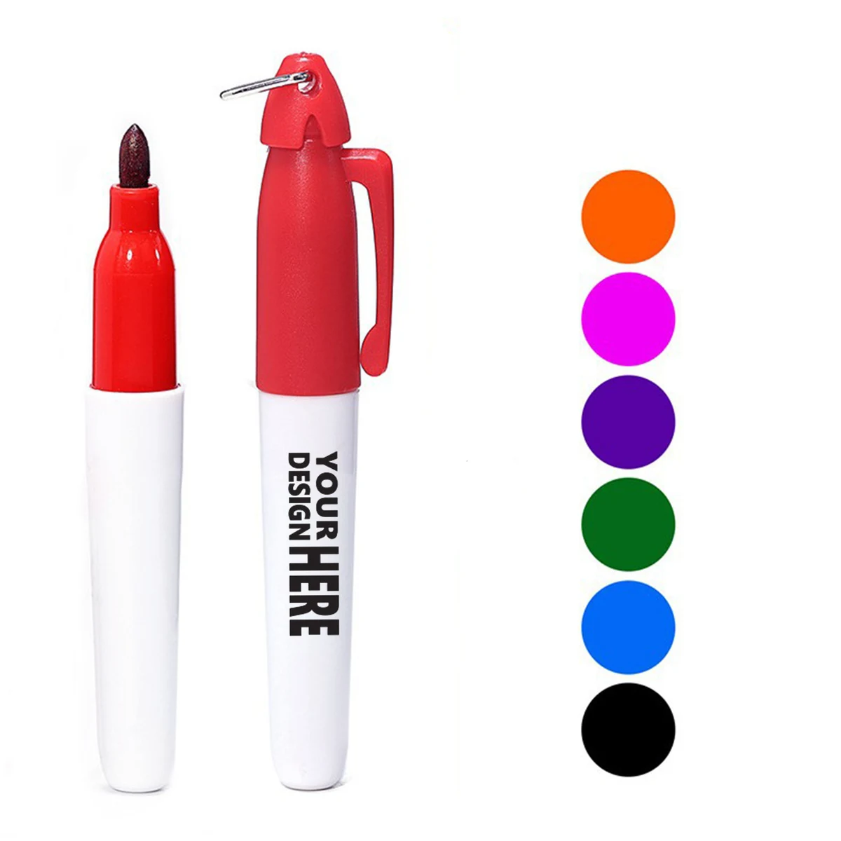 Golf Ball Line Marker Pen With Keychain Clip 1