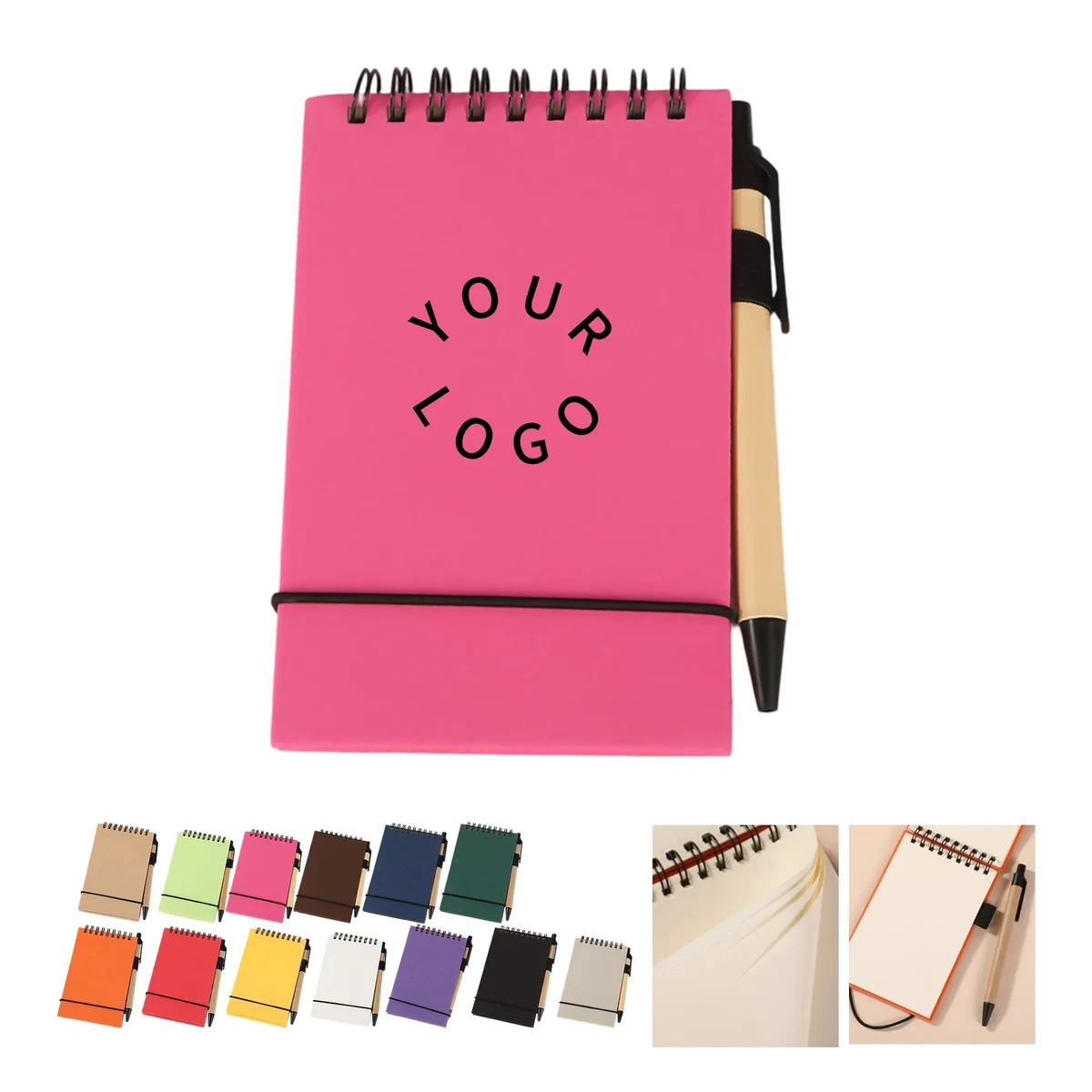 Mini Notebook with Pen and Elastic Closure 1