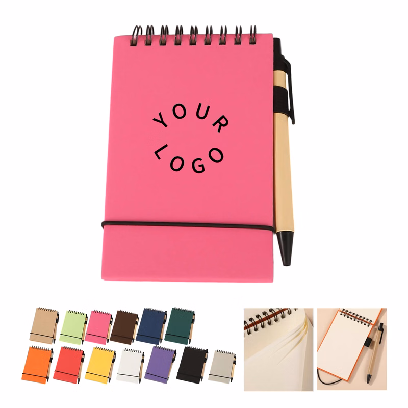 Mini Notebook with Pen and Elastic Closure
