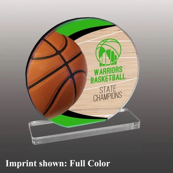 Basketball Themed Acrylic Award - Full Color 1