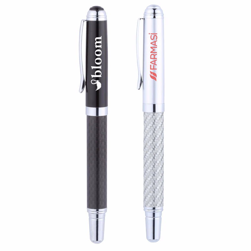 Obsidian Roller Brass Cap-Off Roller Ball Pen