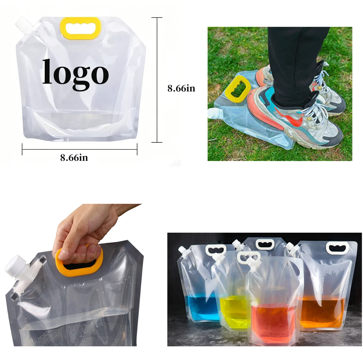 Thickened Clear Spout Beverage Carry Bag 1