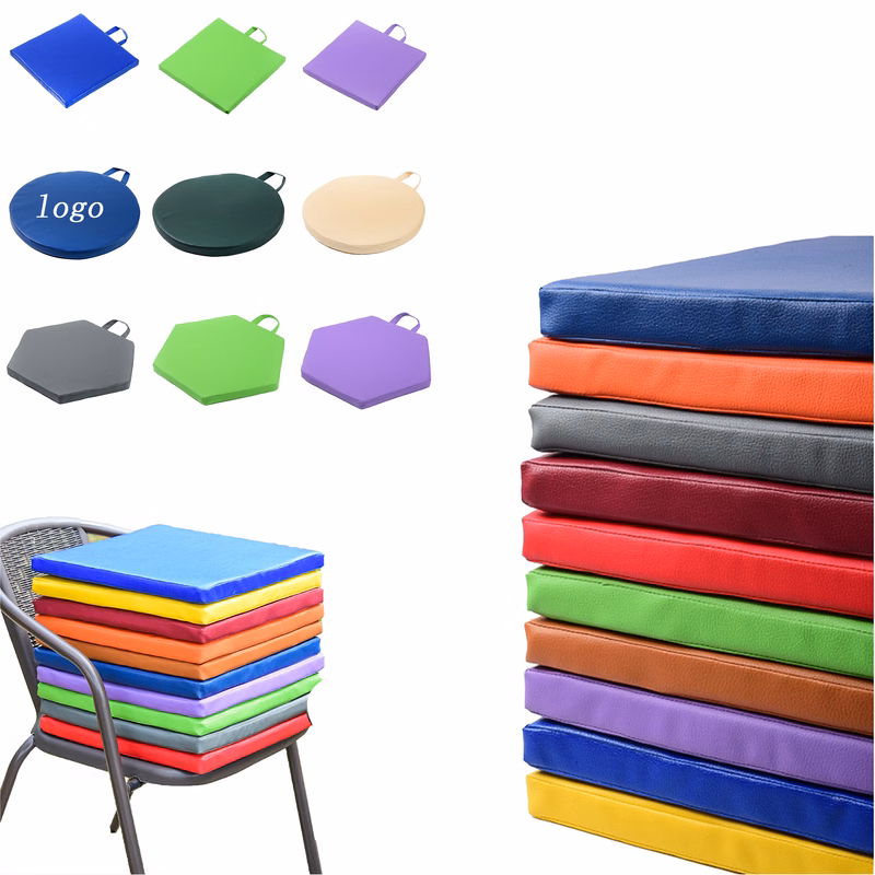 Portable And Simple Solid-Color PU Leather Seat Cushion