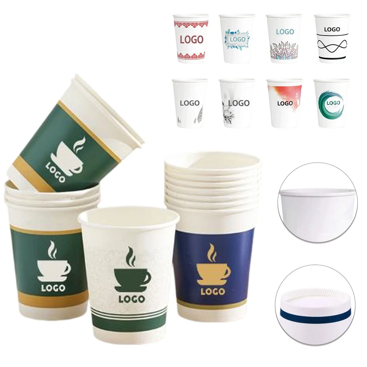 Personalized Printed Disposable Beverage Paper Cups 1