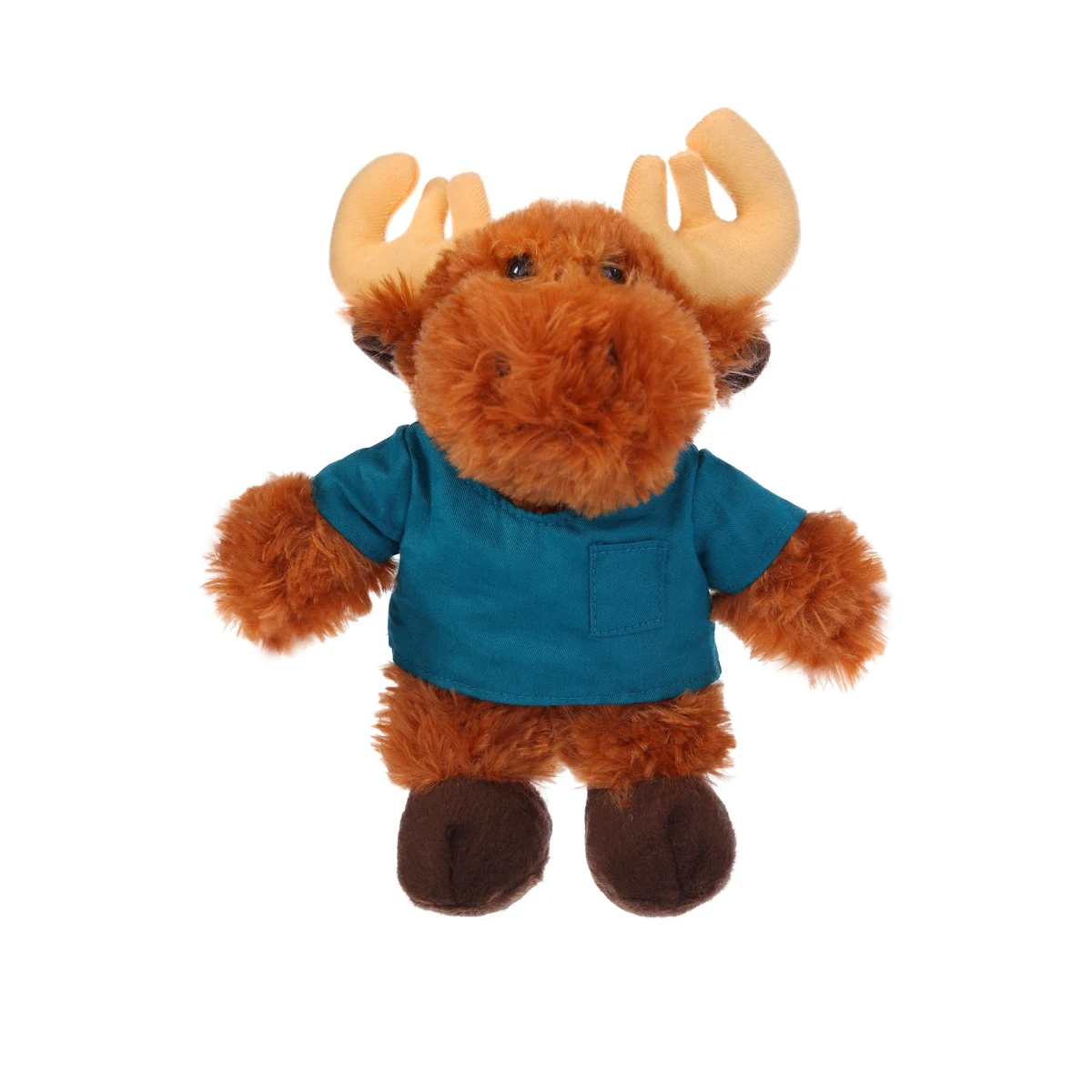 Soft Plush Stuffed Moose in scrub shirt 1