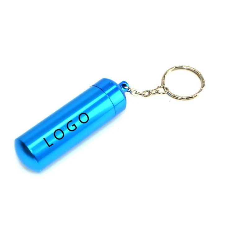 Aluminum Waterproof Pill Dispenser Key Chain 1