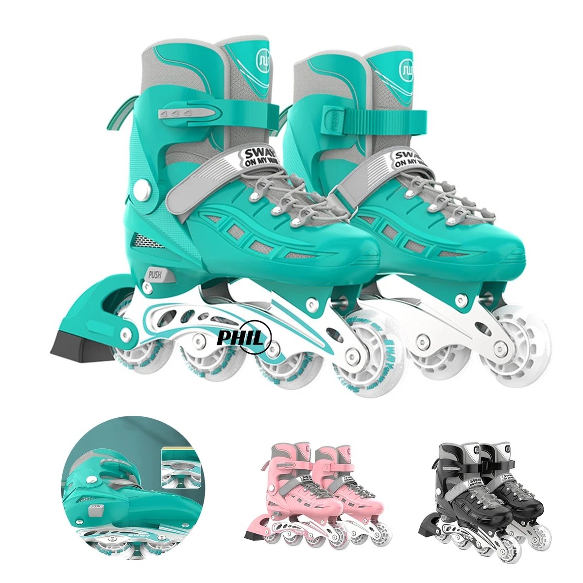 Adjustable Skates For Kids And Adults Full Light Up Wheels 1