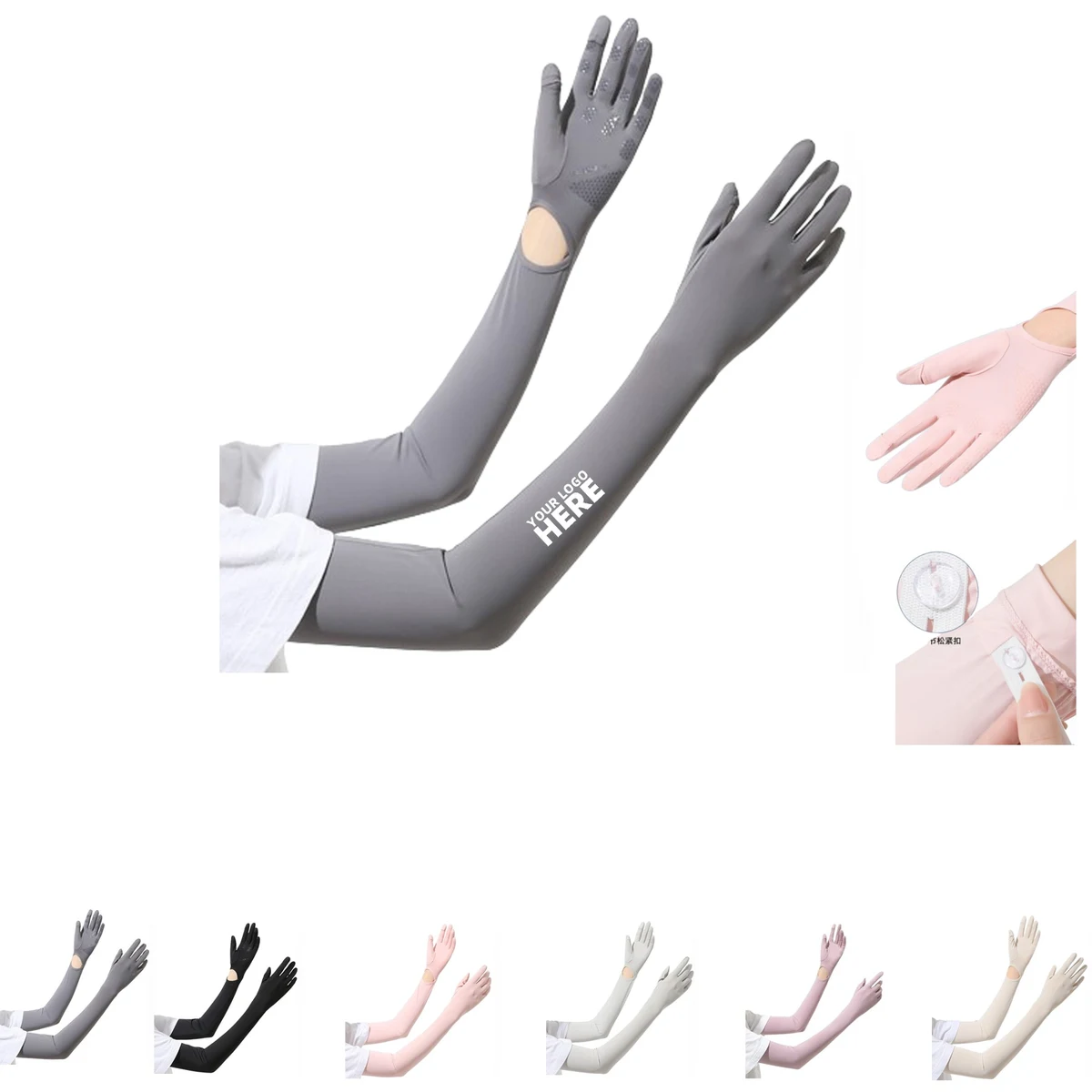 Sun Protection Glove, custom women's shirt with logo imprint 1