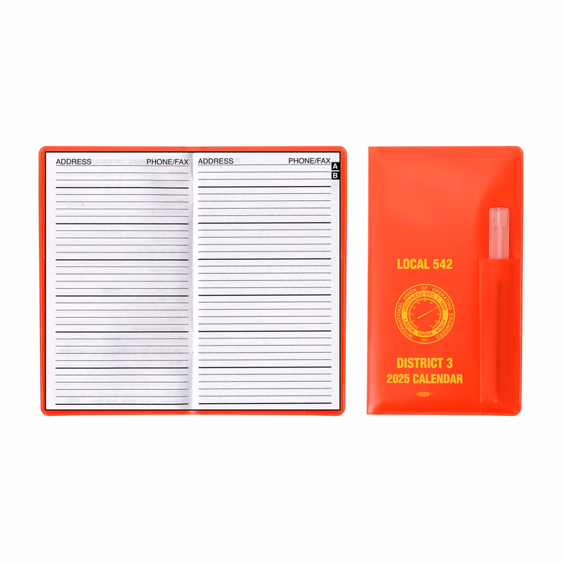 Translucent Vinyl Cover Address Book with Flat Pen