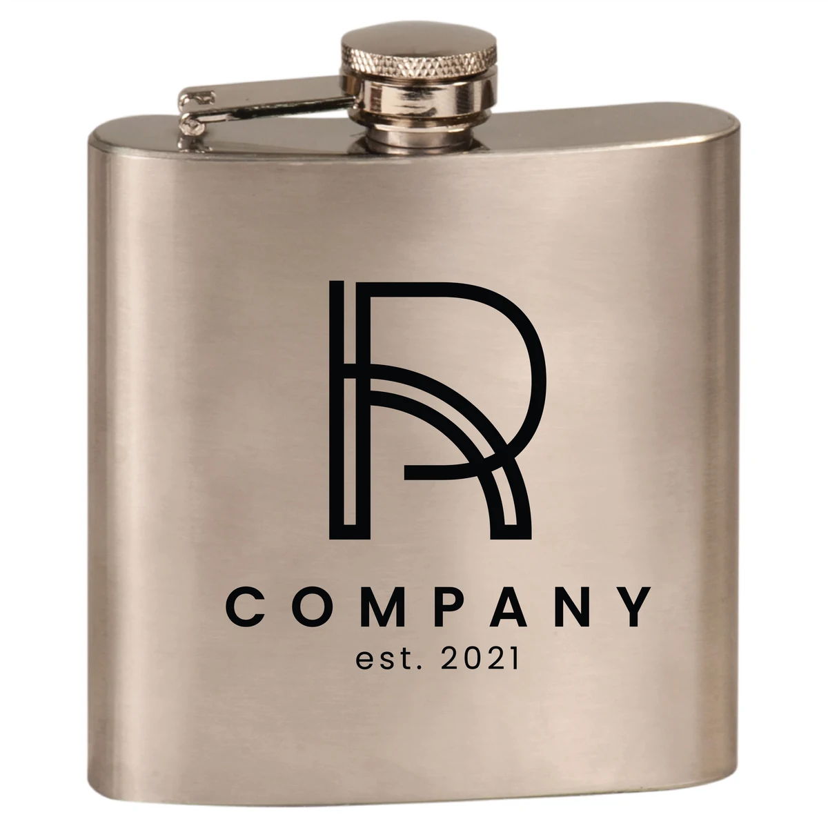 Laser Engraved Stainless Steel 6oz Flask 1