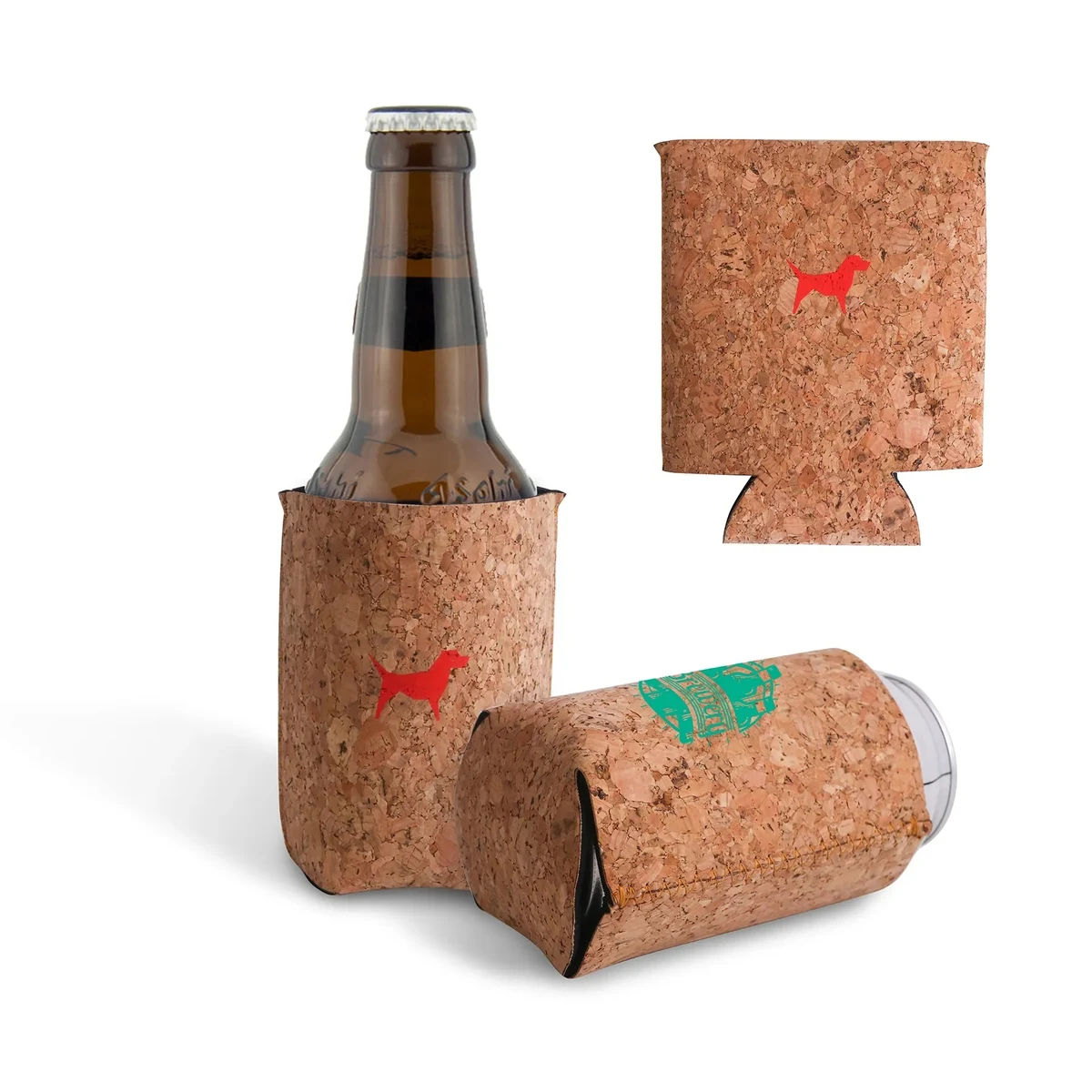 Flat Packed Cork Stubby Holder 1
