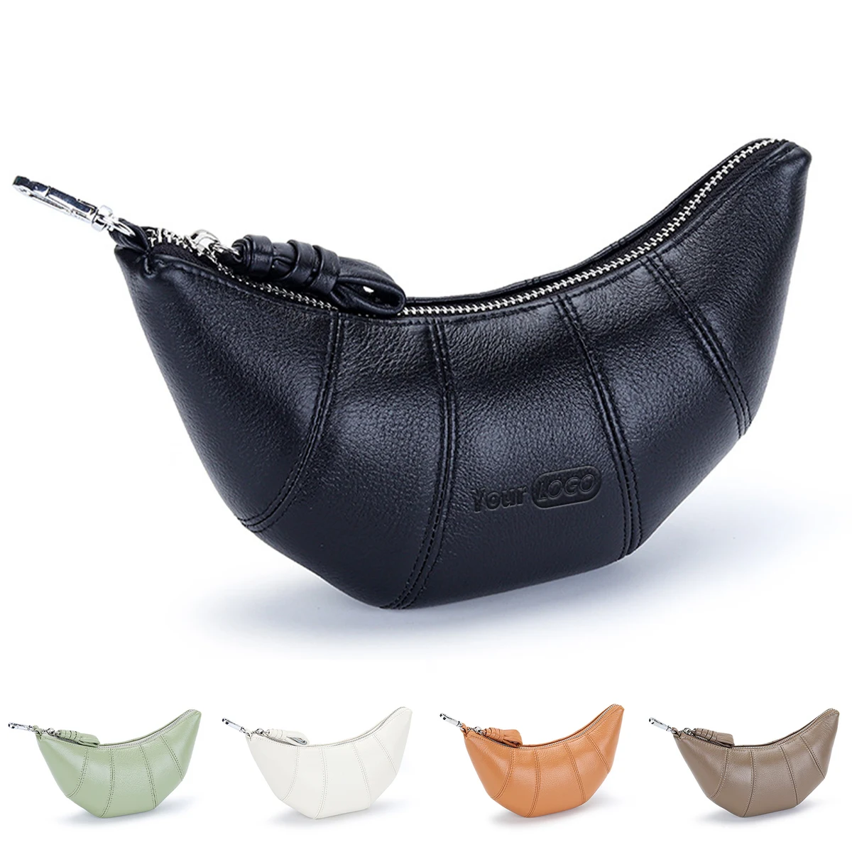 Genuine Leather Phone halter neck diagonal across bag 1