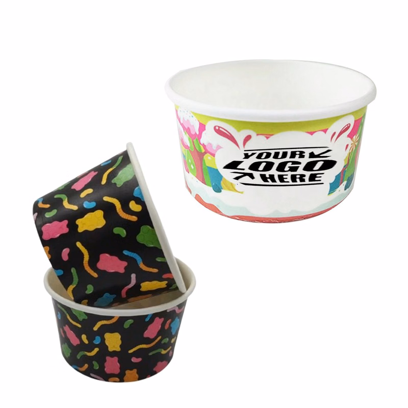 Full Color 8oz Disposable Ice Cream Cup