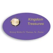 Laminated Personalized Name Badge (1.375"X2.375") Oval 1