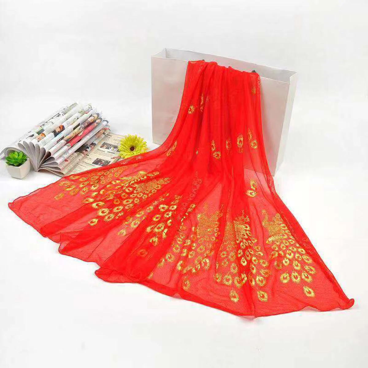 Red Women Scarf 1