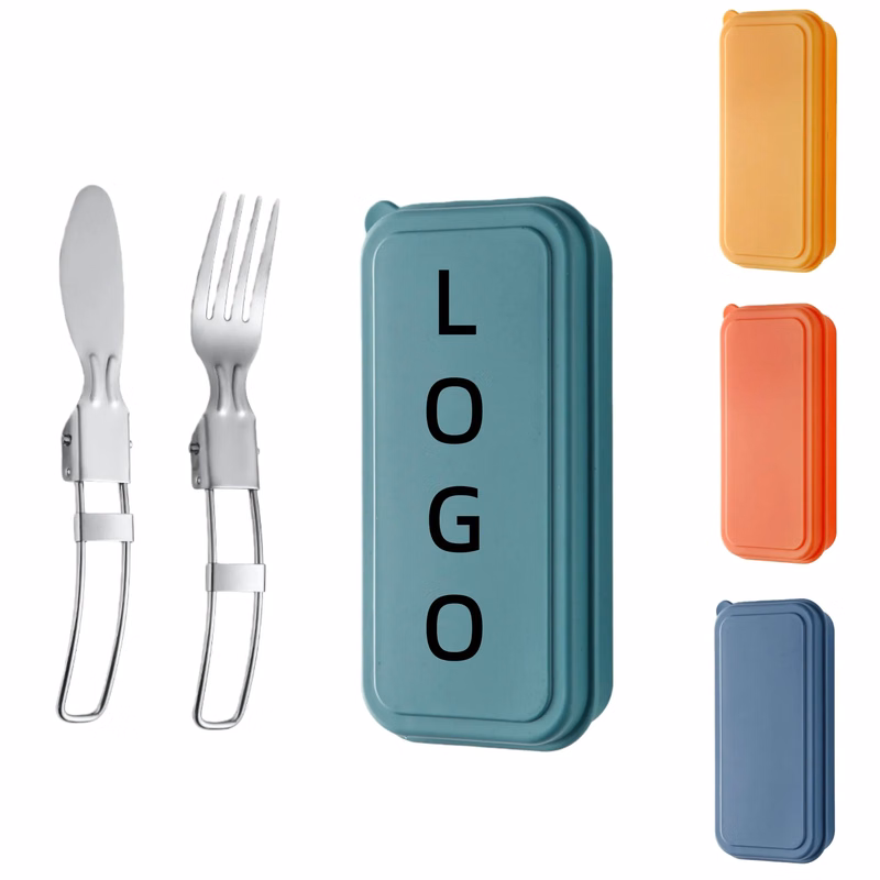 Foldable Stainless Steel Knife Fork Cutlery Utensil Set