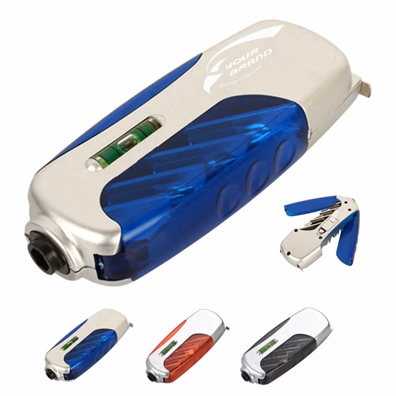 4-in-1 Tool with Tape Measure 6Pcs Screwdrivers Head and LED