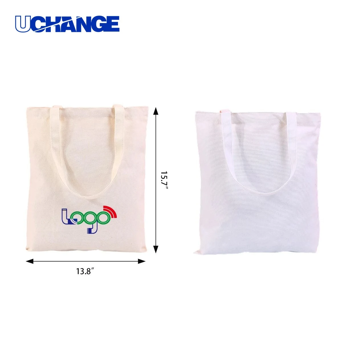 Handheld Canvas Eco Tote Bag, custom tote bag with logo imprint 1