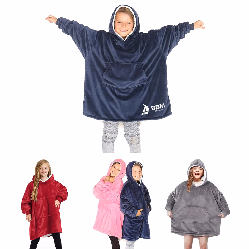 Kids Wearable Oversized Hoodie Sweatshirt Blanket