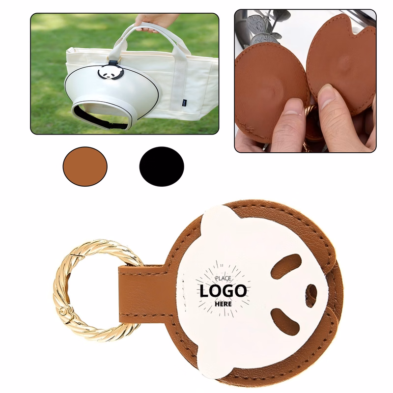 Panda?Shaped PU Leather Hat Holding Clip