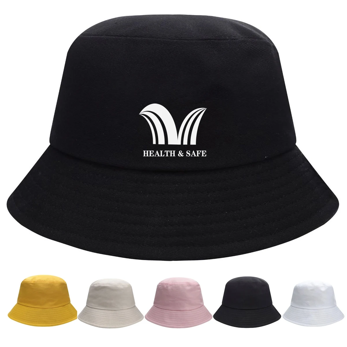 Solid Color Cotton Bucket Hat 1