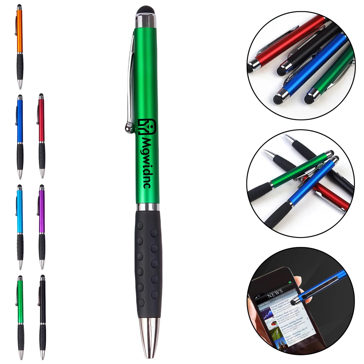 Multi-Function Stylus Ballpoint Pen - Plastic Touch Screen Pen with Smooth Writing 1