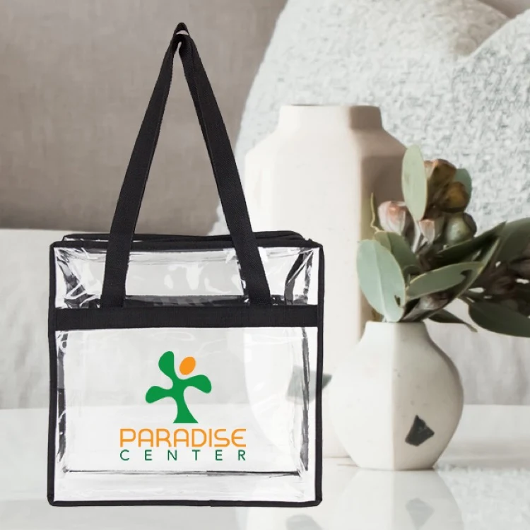 Clear Zippered Stadium Tote 1