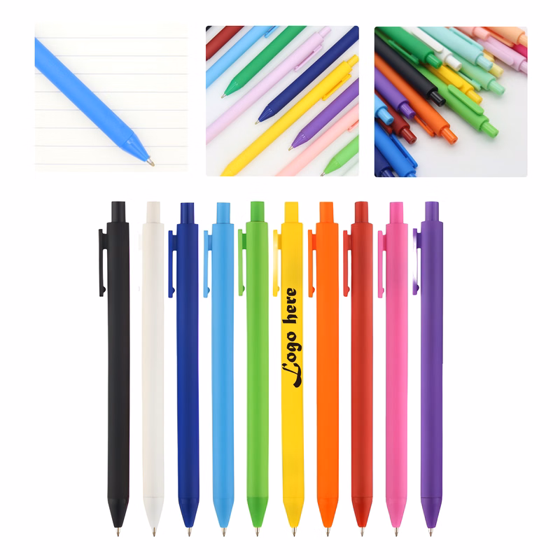 MOQ50 Personalized Macaron Color Click Ballpoint Pen